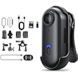 CXZASDELPA Treklon POV Camera, Treklon 4s Body Camera, 128G Waterproof Sports Cam for POV Capture, for Cycling, Pet Walking and Outdoors Activities (Black-4K, 128g)