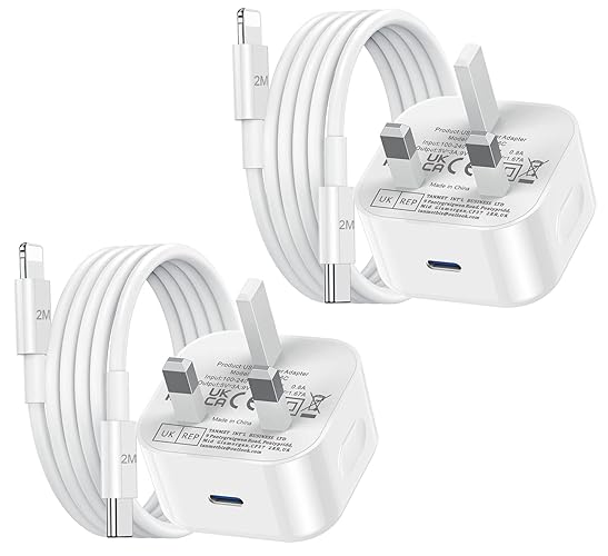iPhone Charger Fast Charge,2Pack 20W Apple USB C to Lightning Fast Charger Cable 2M [Apple MFi Certified],UK i Phone Type C Plug and USBC PD 3.0 Cord Charge for iPhone 14 13 12 11 Pro Max XS XR 8,iPad - 2 Pack C Plug and PD Cable 2M