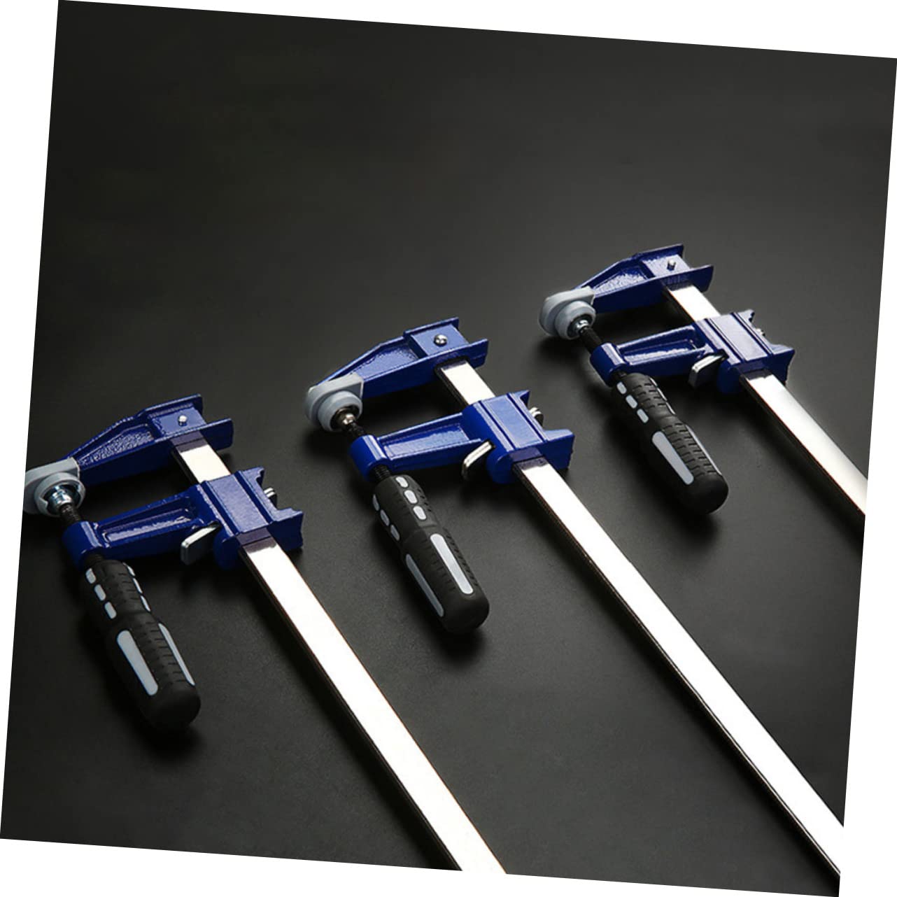 NUOBESTY Morsetto da Carpentiere F Clip Veloce 18 Pollici in Metallo Blu, Morsetto a Barra per Lavorazione del Legno, Attrezzo Professionale per Falegnami Uso Quotidiano