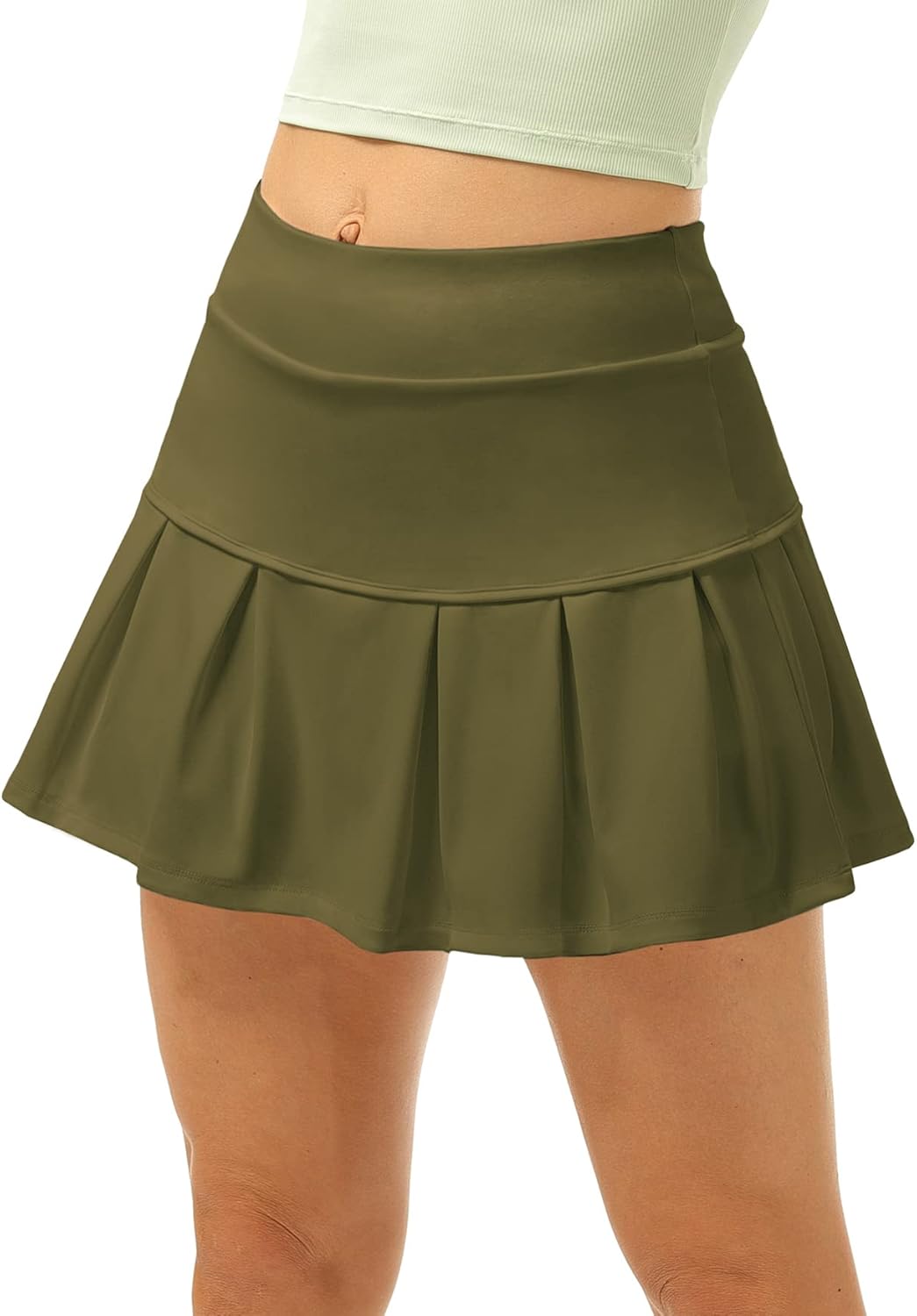icyzone Pleated Tennis Skirts for Women with Pockets Shorts, Athletic Running Workout Golf Skorts