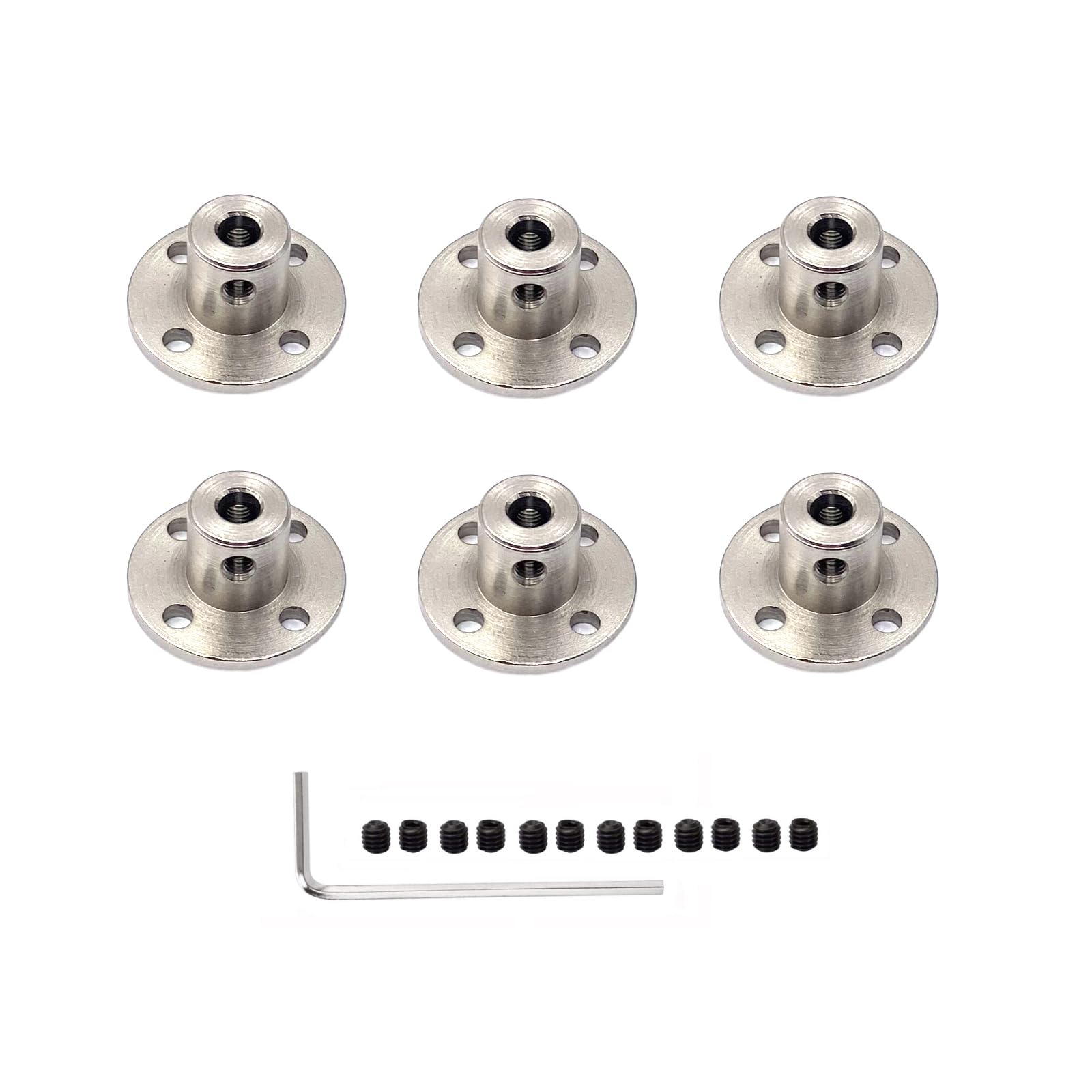 Rigid Flange Couplings - 6 Pcs for DIY Motors -9 Rigid Flange Couplings - 6 Pcs for DIY Motors -9