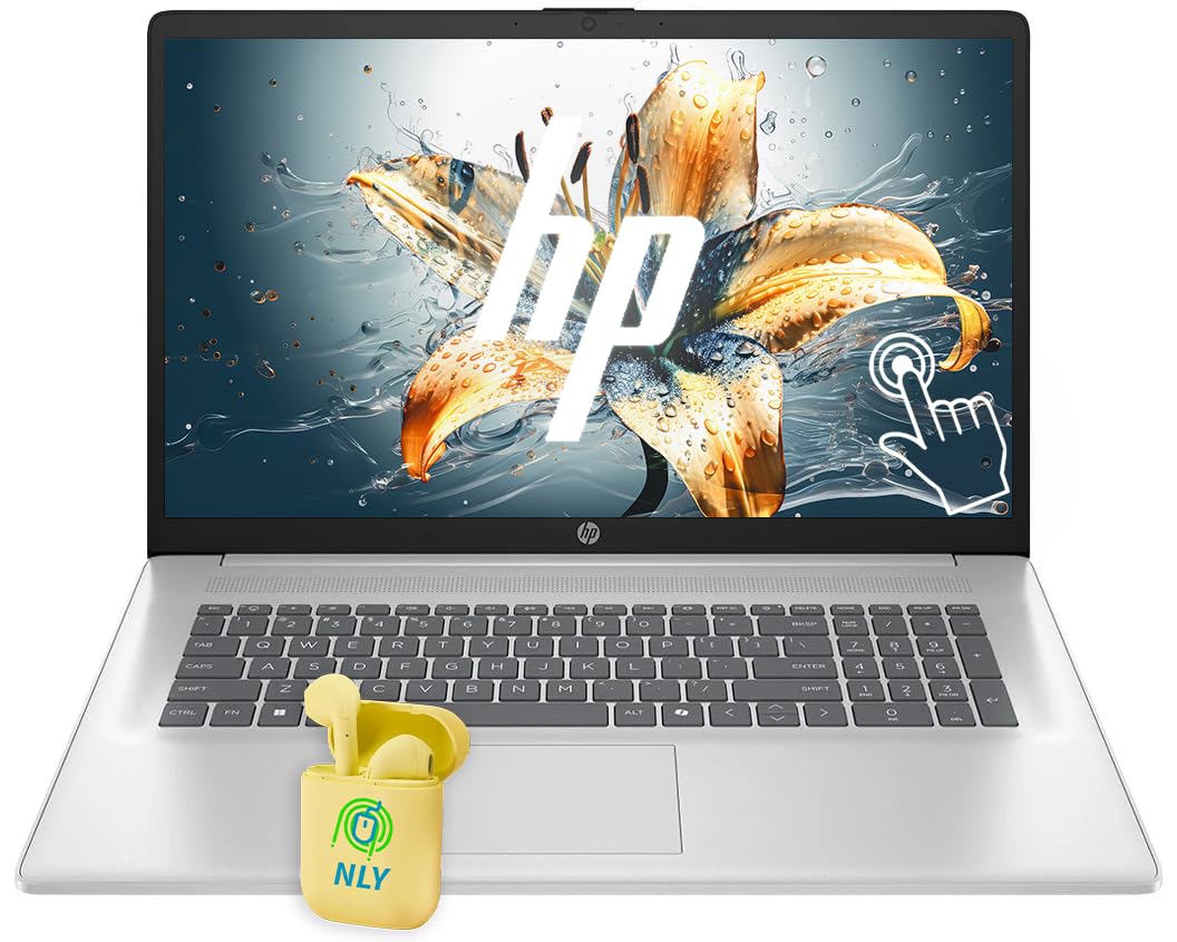 HP 17 Laptop, 17.3" HD+ LED Anti-Glare Touchscreen Business Laptop Computer, Windows 11 Laptop 32GB RAM 1TB SSD, AMD Ryzen 5 Processor, AMD Radeon