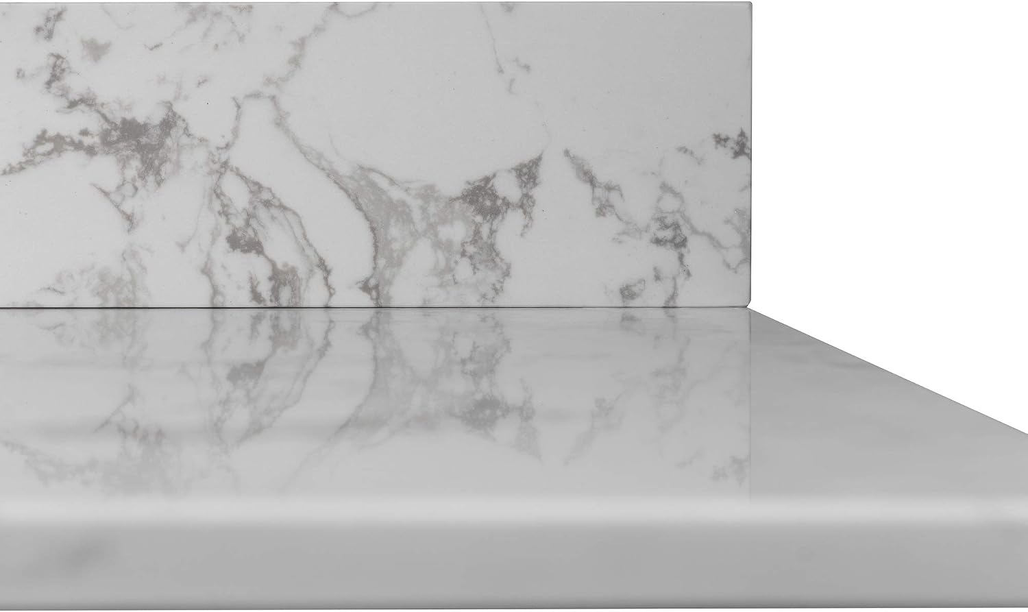 Montary 22"X4" Carrara White Engineered Stone Vanity Top Side Splash