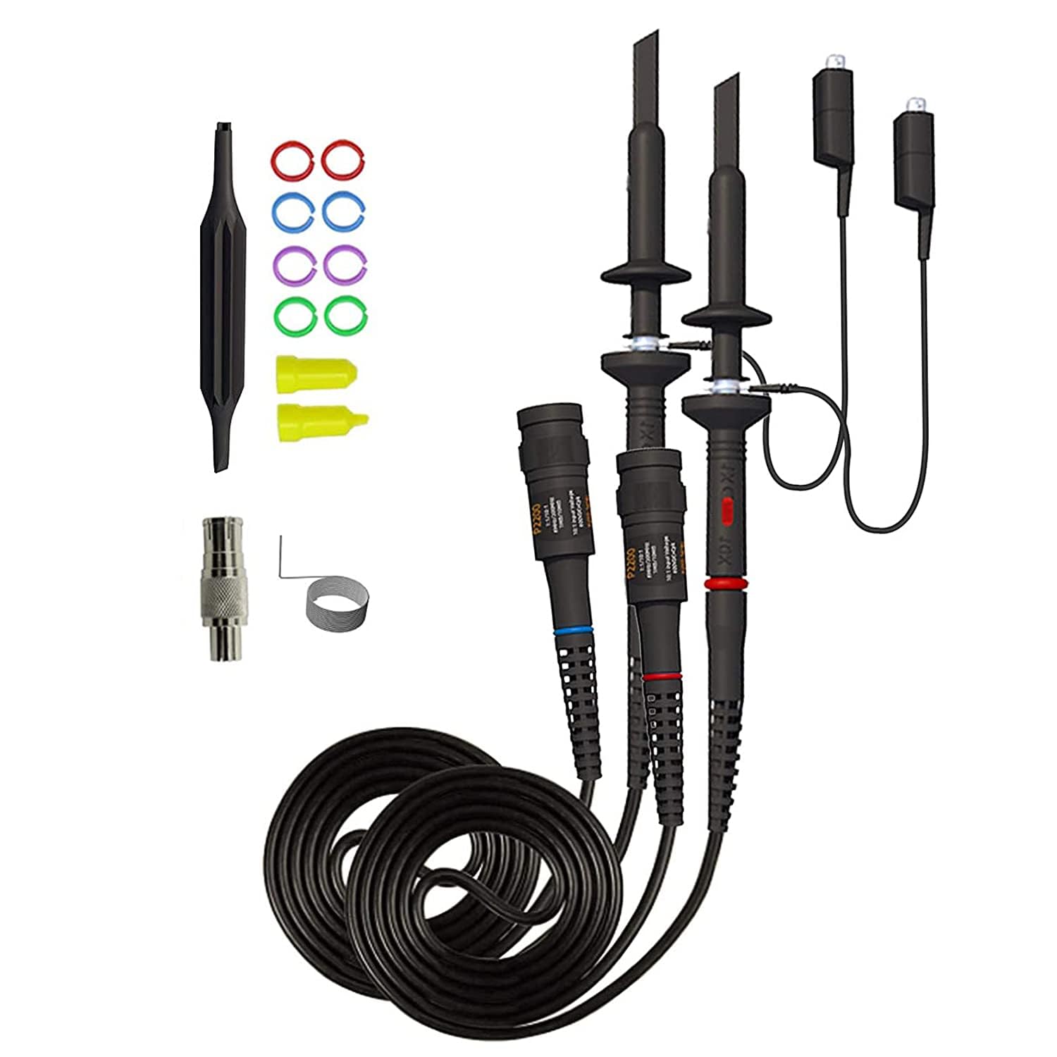 Universal Oscilloscope Probe, 200MHz Oscilloscope Clip Probes with Accessories Kit(2pcs)