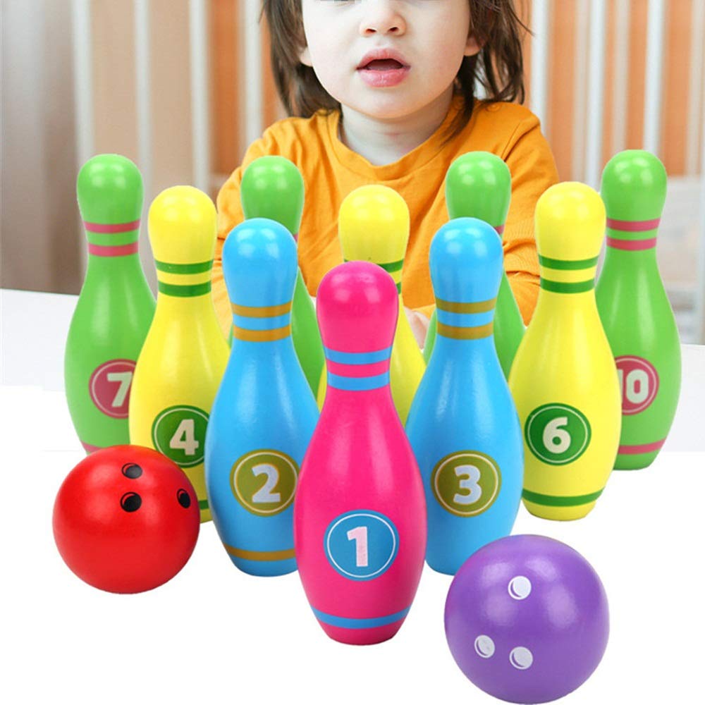 Amazon.co.jp: ボーリングセット知育玩具 カラフルなスキットルズの