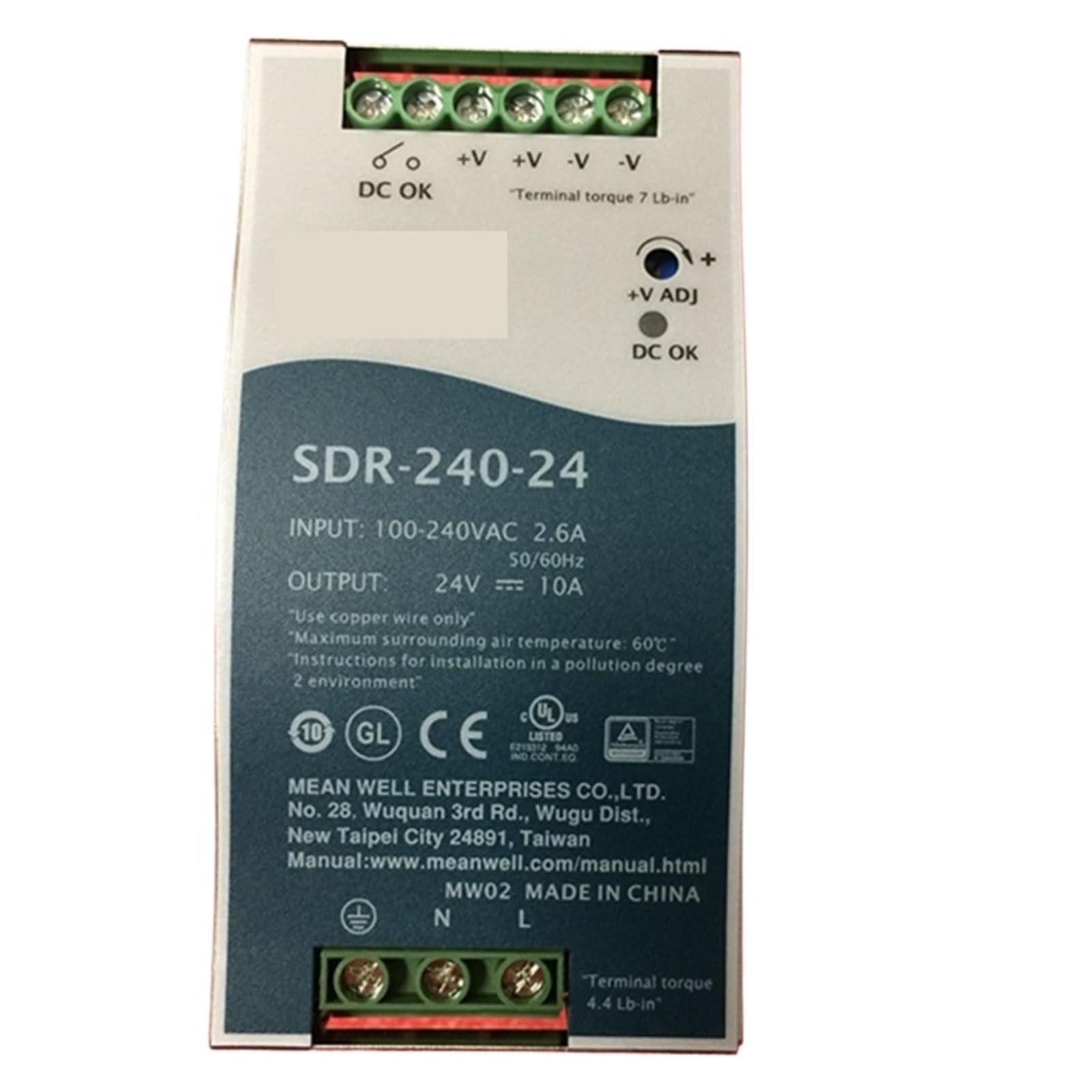 BALYDLUL SDR-240-24 240W 24V 10A switching power supply SDR-240