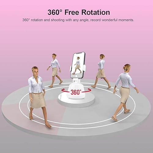 Miniatura 5 de Estabilizador de cardán para teléfonos inteligentes, rotación de 360, soporte de seguimiento inteligente para disparo de objetos faciales, soporte