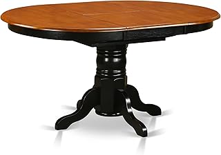 East West Furniture AAVT-BLK-TP Avon Kitchen Dining Table - an Oval Soli...
