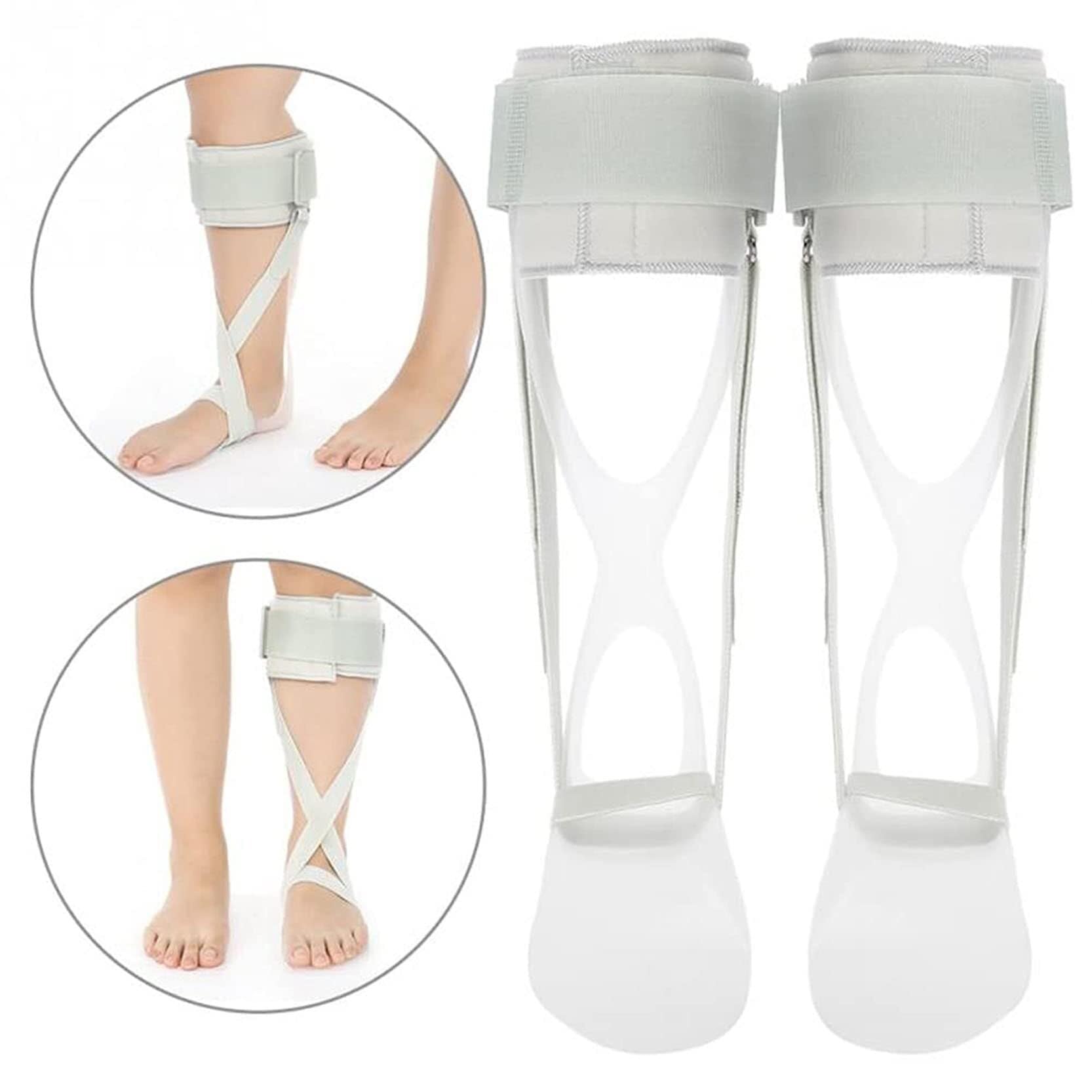 Tobillera Ajustable para Tobillo y pie, estabilizador para pie caído para Hombres y Mujeres, Fascitis Plantar, férula Nocturna, tendinitis, Alivio del Dolor de,Right-L