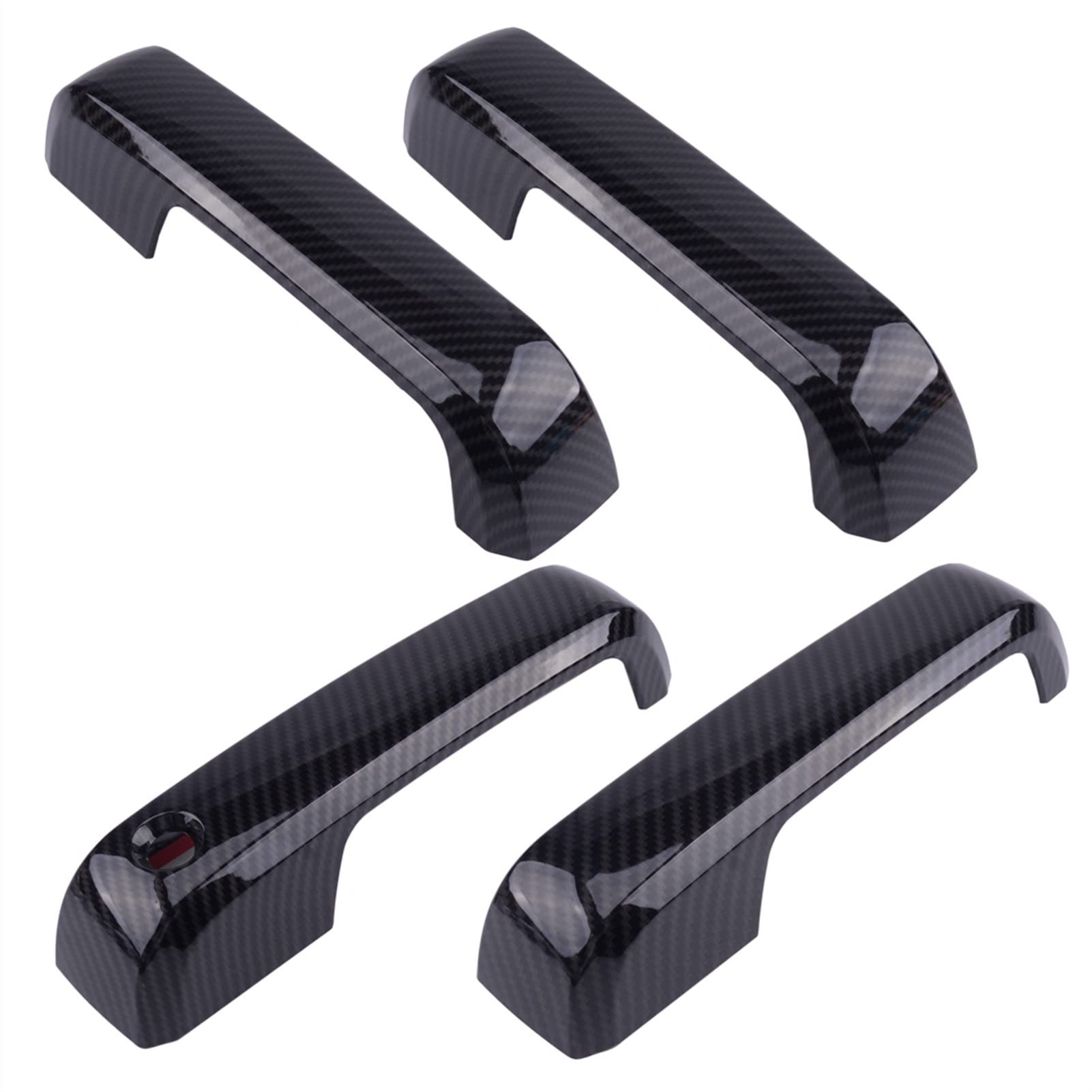 Fahbstr One Color Exterior Door Handle Cover For F150 2014-2018 Carbon Fiber Style Abs Car Exterior Door Handle Cover Trim Frame Moulding Fit