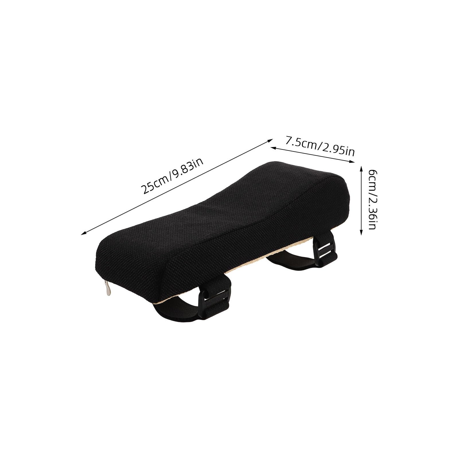 2 Almohadillas ómicas para Repozos de Silla de Oficina y Silla de Ruedas Es de Alta Dedad Diseño Curvo para Codo Color Negro 24 X 7 6 X 6 Cm Reemplazo