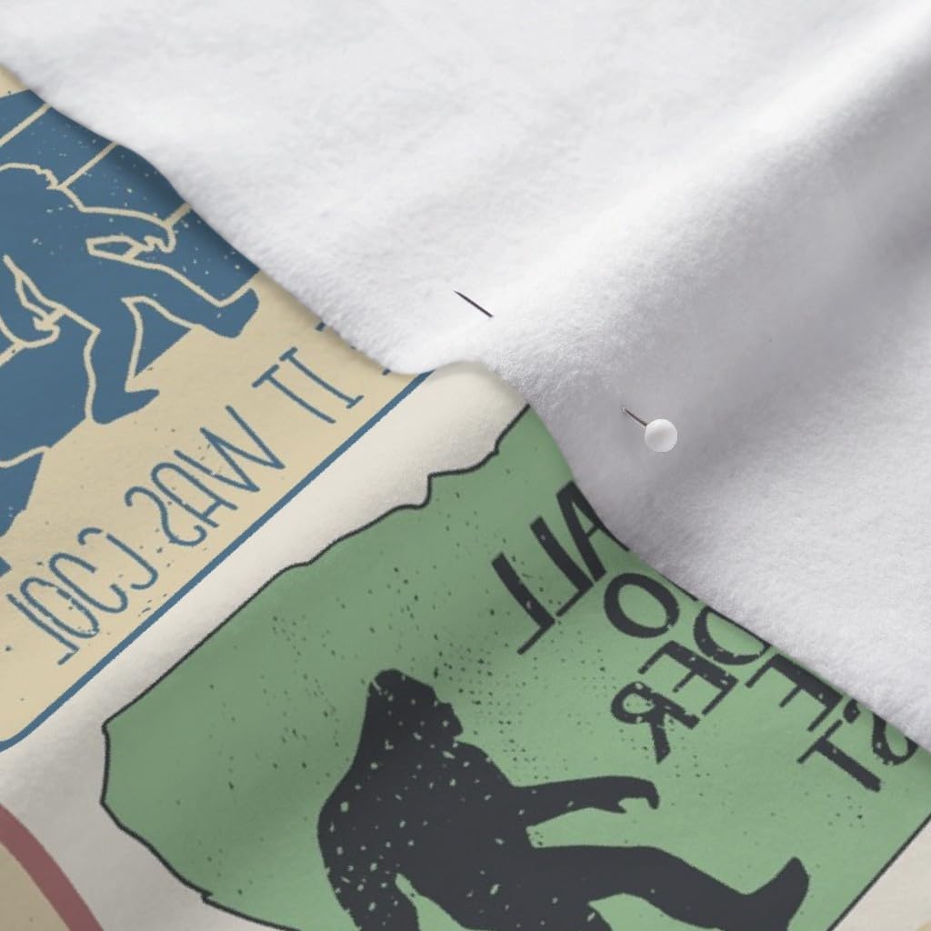 Spoonflower Fabric - Bigfoot Vintage Sign Folklore Sasquatch Cryptozoology Printed on Polartec(R) Fleece Fabric by The Yard - Sewing Blankets Loungewear and No-Sew Projects