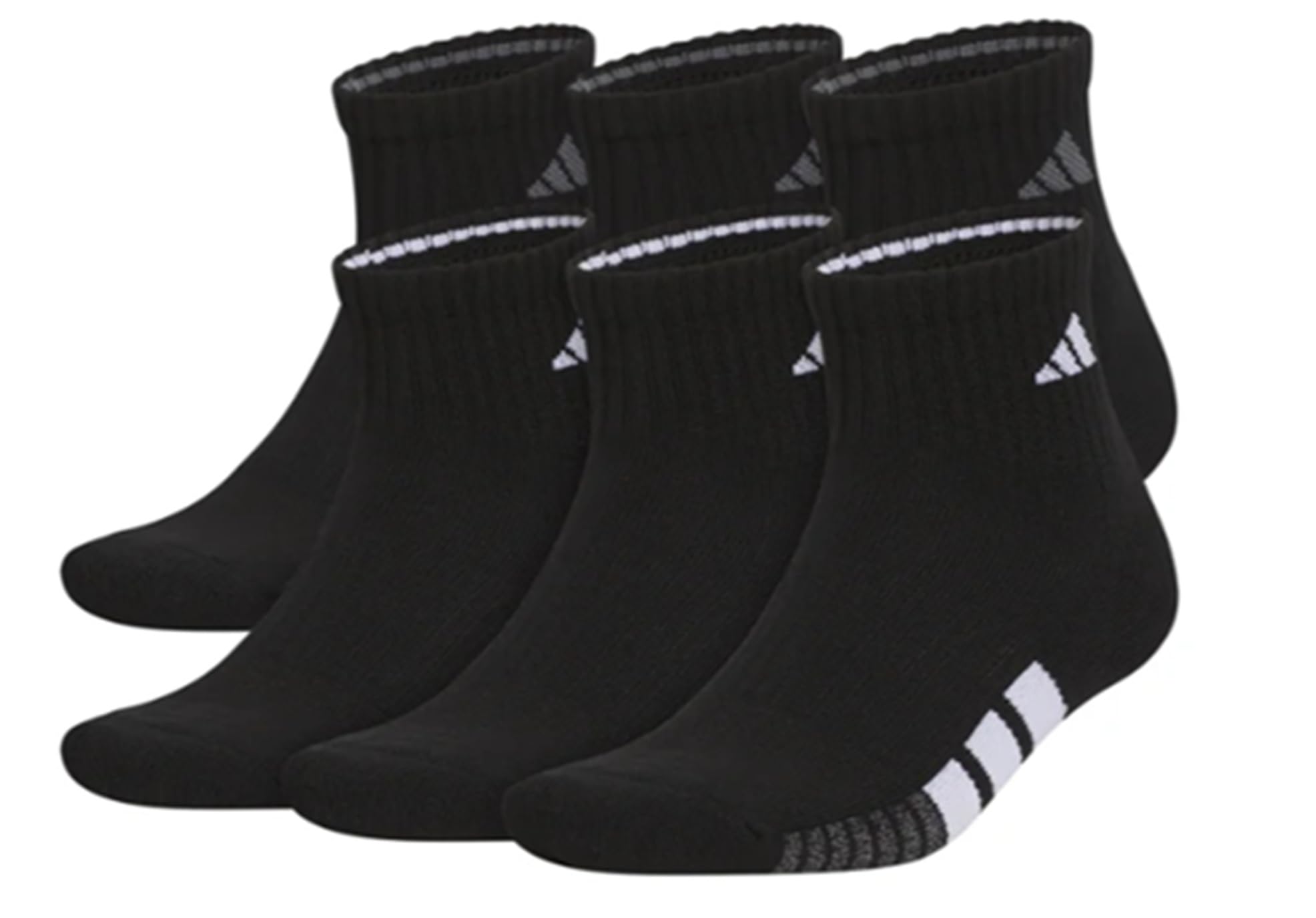 Mens Cushioned Quarter Ankle Socks (6-Pair Pack)