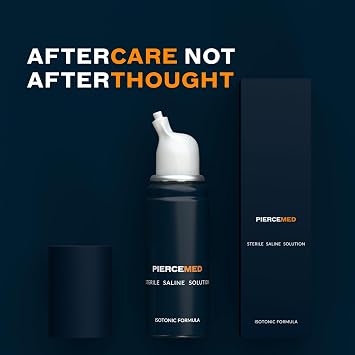 PIERCEMED Piercing Aftercare Spray 70ml - Hypoallergenic, Promotes Healing, Fine Mist, 100% Aerosol-Free, Professional Piercing Care Solution