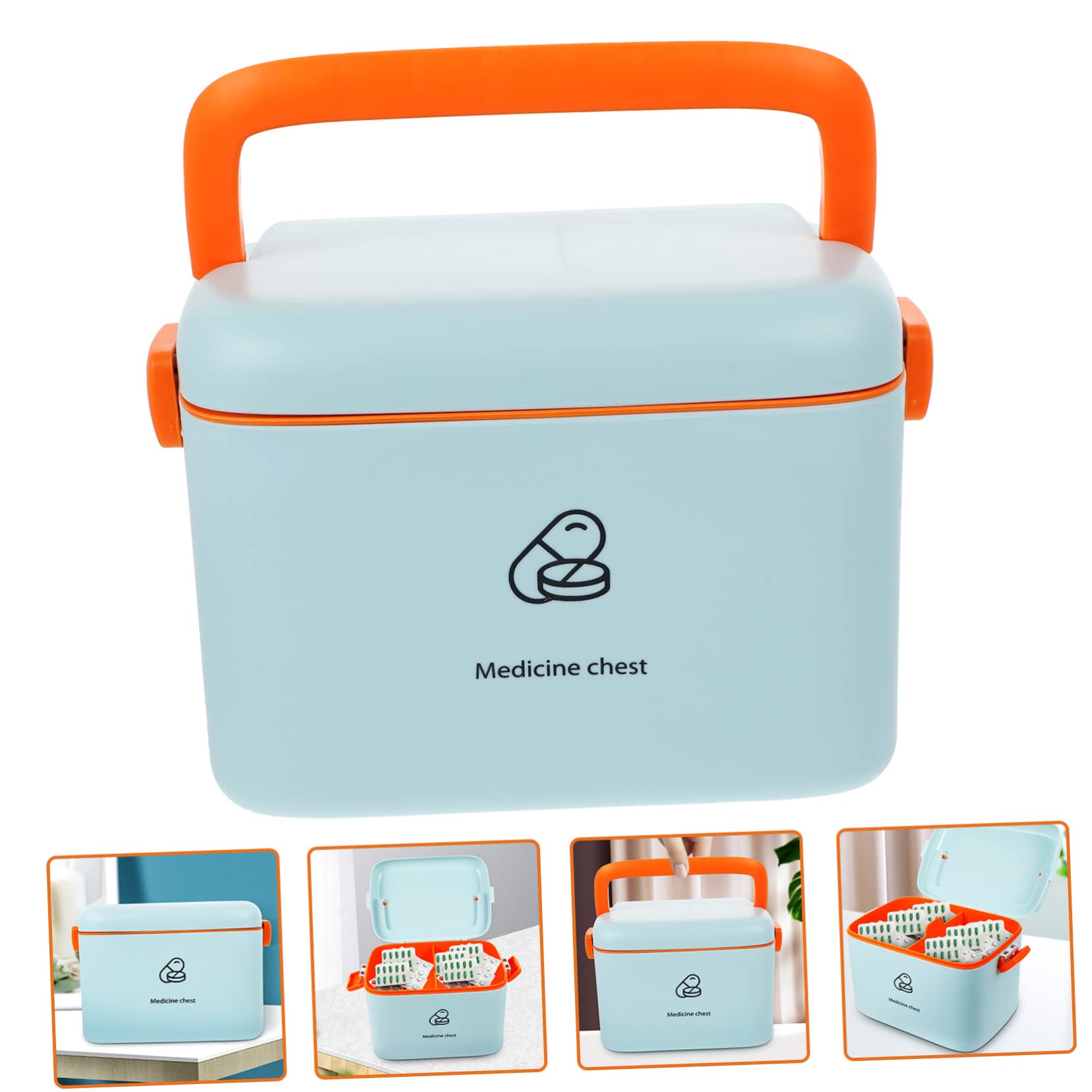 Medicine Box - Geneeskunde Kast Organizer | Transparante Dubbellaagse Medicijn Opbergdoos | EHBO-Doos | Medicijnen Opbergdoos | Pillen Opbergdoos | Geneeskunde Organizer Container voor Veilige
