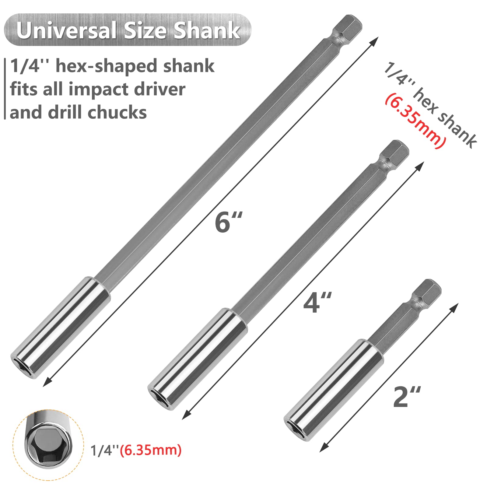 Amazon.co.jp: 磁気ビットホルダー、2、4、6インチドリルビット