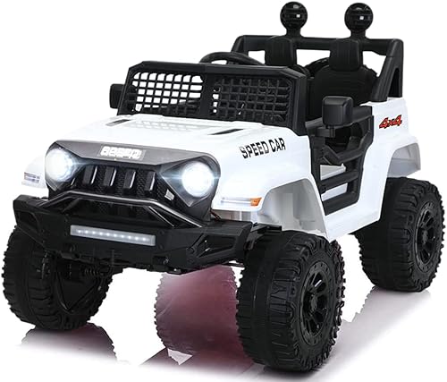 Coche eléctrico de 12 V con batería para niños, camión equipado con Bluetooth, control remoto parental, luces LED, puertas dobles abiertas, 3