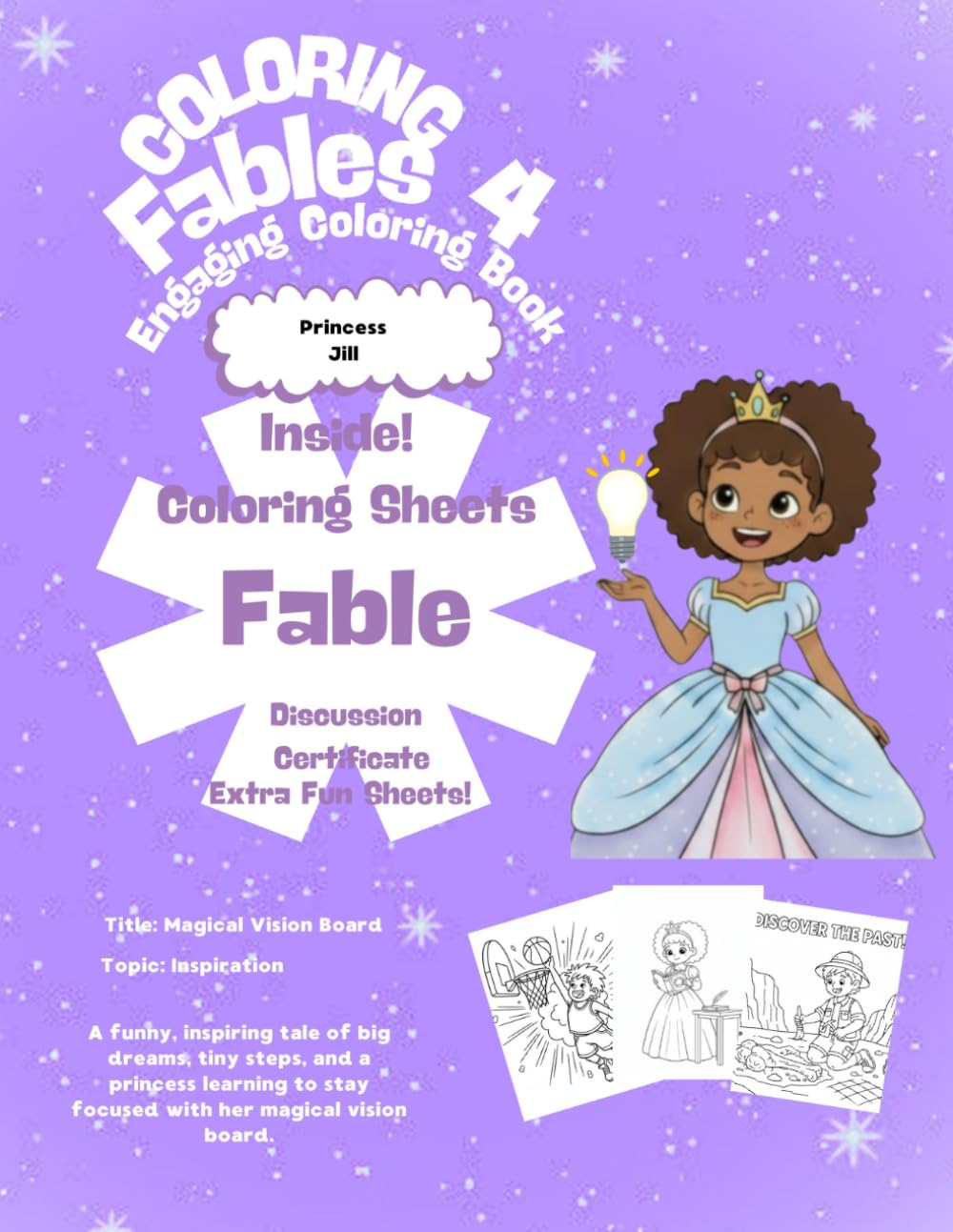 Princess Jill and her Magical Vision Board: Engaging Coloring Book