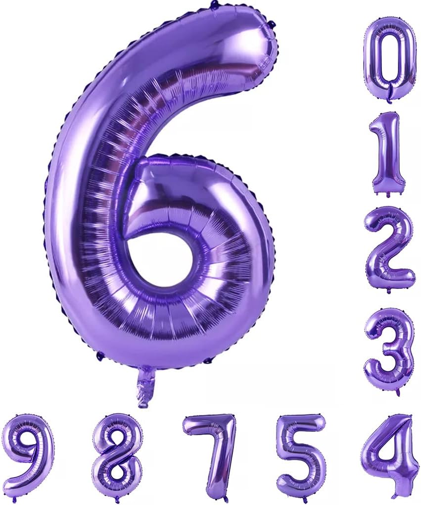 オープニング 大放出セール Amj Kaikai 数字 ホイルバルーン 紫 パープル 大きい 風船 100cm 40インチ 誕生日 パーティー 飾り付け Sns映え 6 Goldandsilver Org
