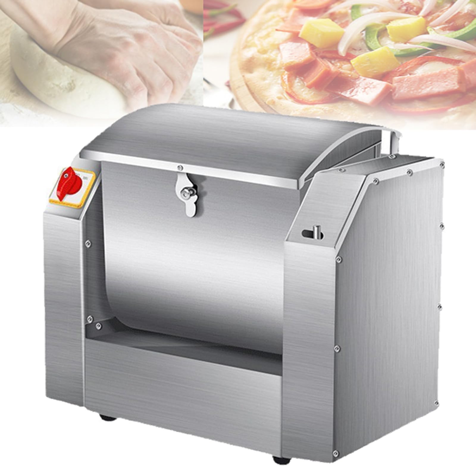 GLJTUO mixers for baking Dough Flour Mixer Dough Kneading Machine - 50KG/H Heavy Duty Commercial Flour-Mixing Machine, Stainless Steel Dough Mixer Machine with Dual Rotating Fun