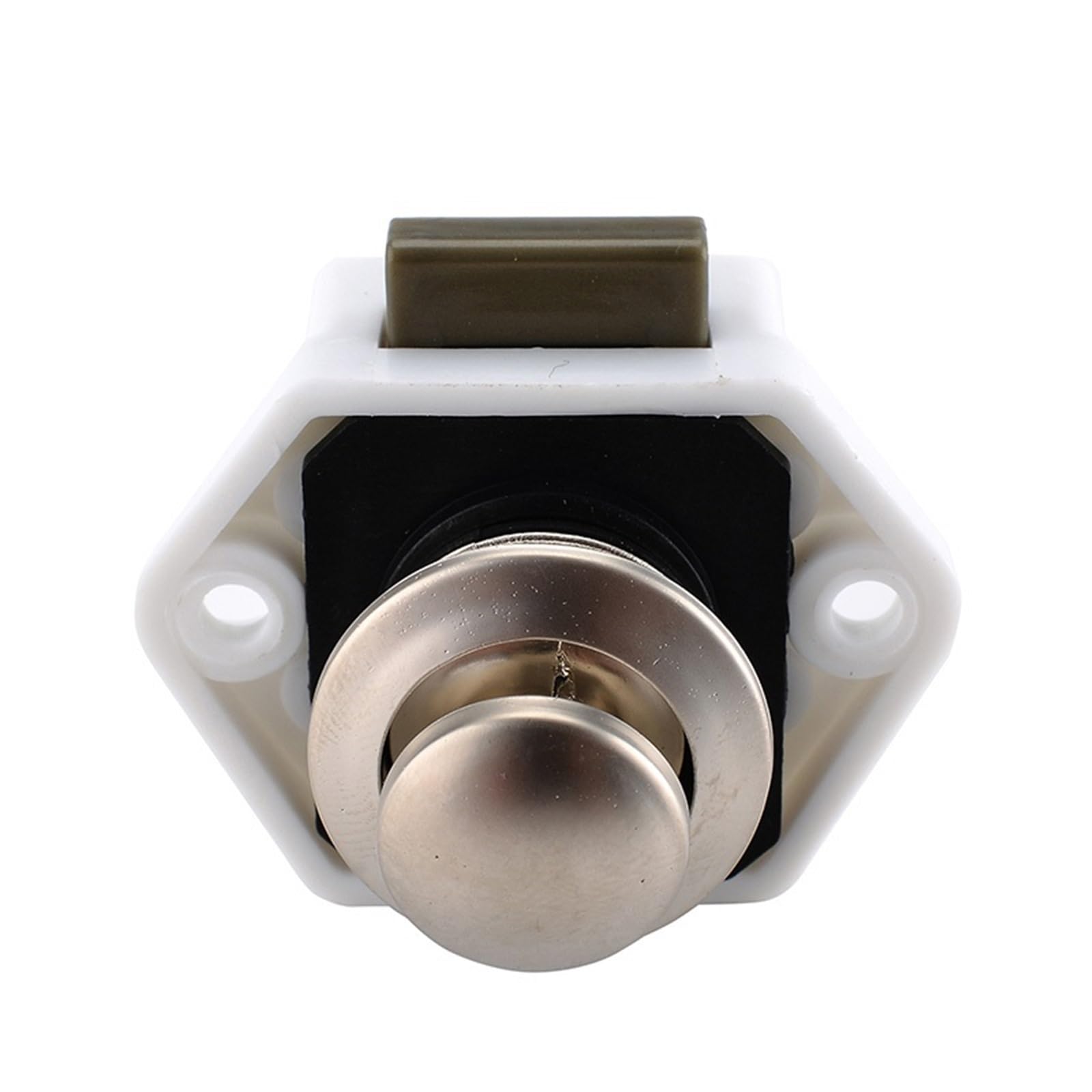 Bouton push lock blanc de 20mm pour sécuriser la cuisine de votre van