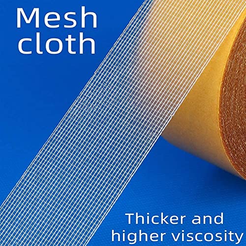 Image of UCRAVO Double-Sided Carpet Tape Super Strong Sticky Tape for Carpet Rugs, Hardwood Floors, mats Non Slip Waterproof Removable Mesh Grid Cloth Double Sided Tape (5Cm X 20M) (Tape), white