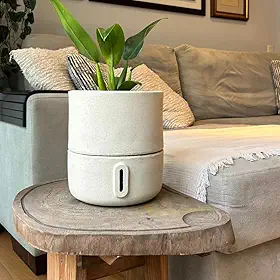 Vaso Inteligente Autoirrigável c/Reservatório – Até 90 Dias sem Regar, Tecnologia de Raízes Artificiais e Visor de Nível de Água, Leve e Resistente p/Plantas e Flores (Pequeno, Urbi)