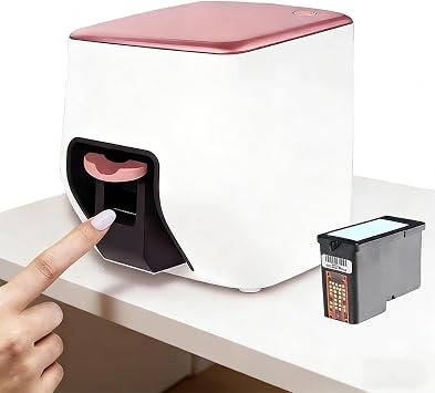 Nail Printer Nail Art Machine,Portable 3D Fingernail Printer Machine 2026 New,1000+ Designs,DIY Nail Printer Control Through Mobile App for Home Salon,Cute Girls Women Gift-English