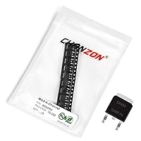 Vista 111 de Chanzon 2N60 TO-220AB NMOS MOS N-Channel Power MOSFET Transistor, alto voltaje y corriente nominal, (paquete de 10 unidades)