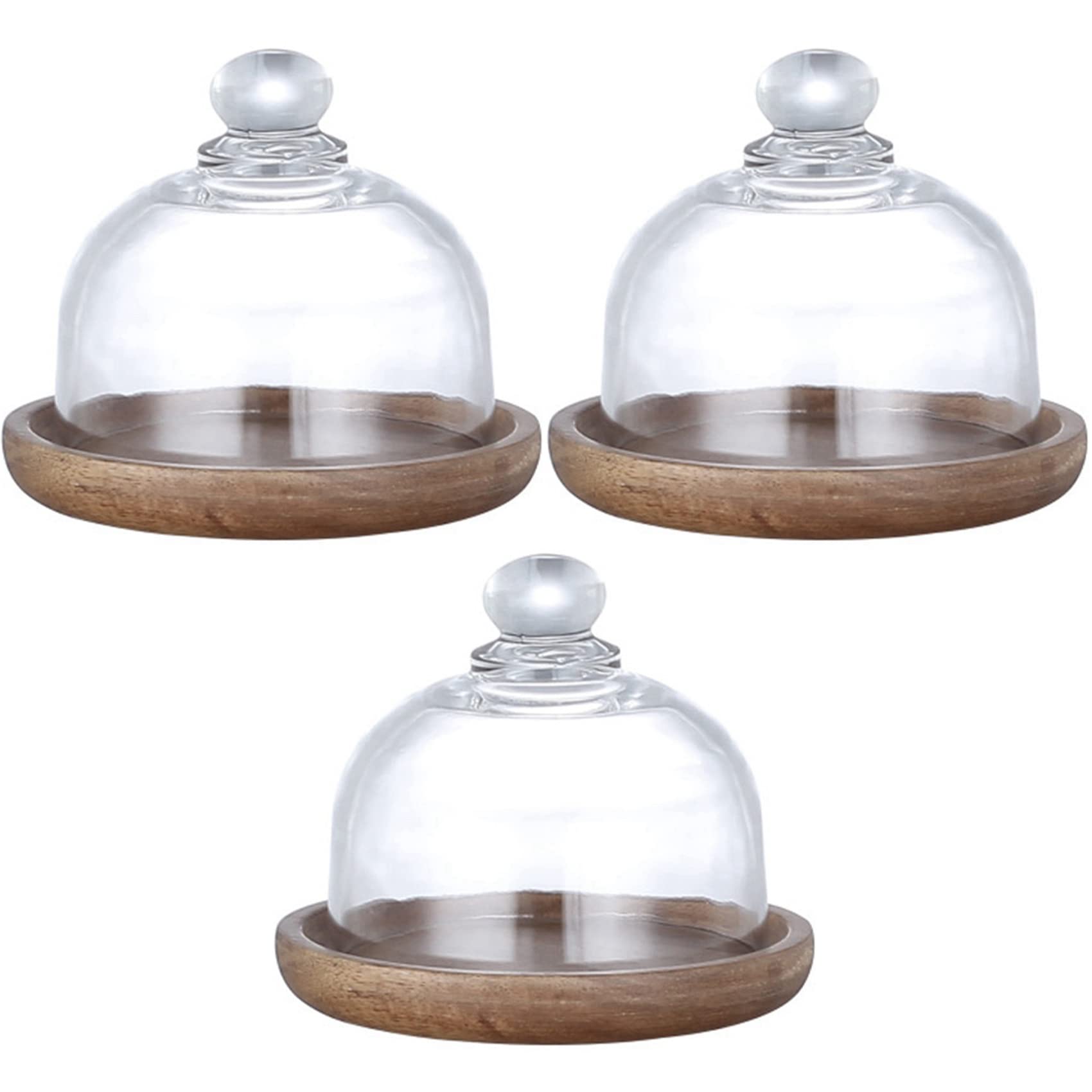 Hndhbfgrt 3X Multifunctional Mini Dessert Serving Stand Cake Dish with Dome Lid Platter Cake Plate for Home Hotels