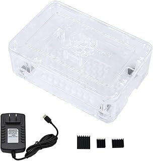 Tree-on-Life Caja de Carcasa actualizada ABS Case Armor Shell V4 con disipadores de Calor Fuente de alimentación 5V / 3A para Raspberry Pi 4B Negro/Blanco/Transparente free shipping