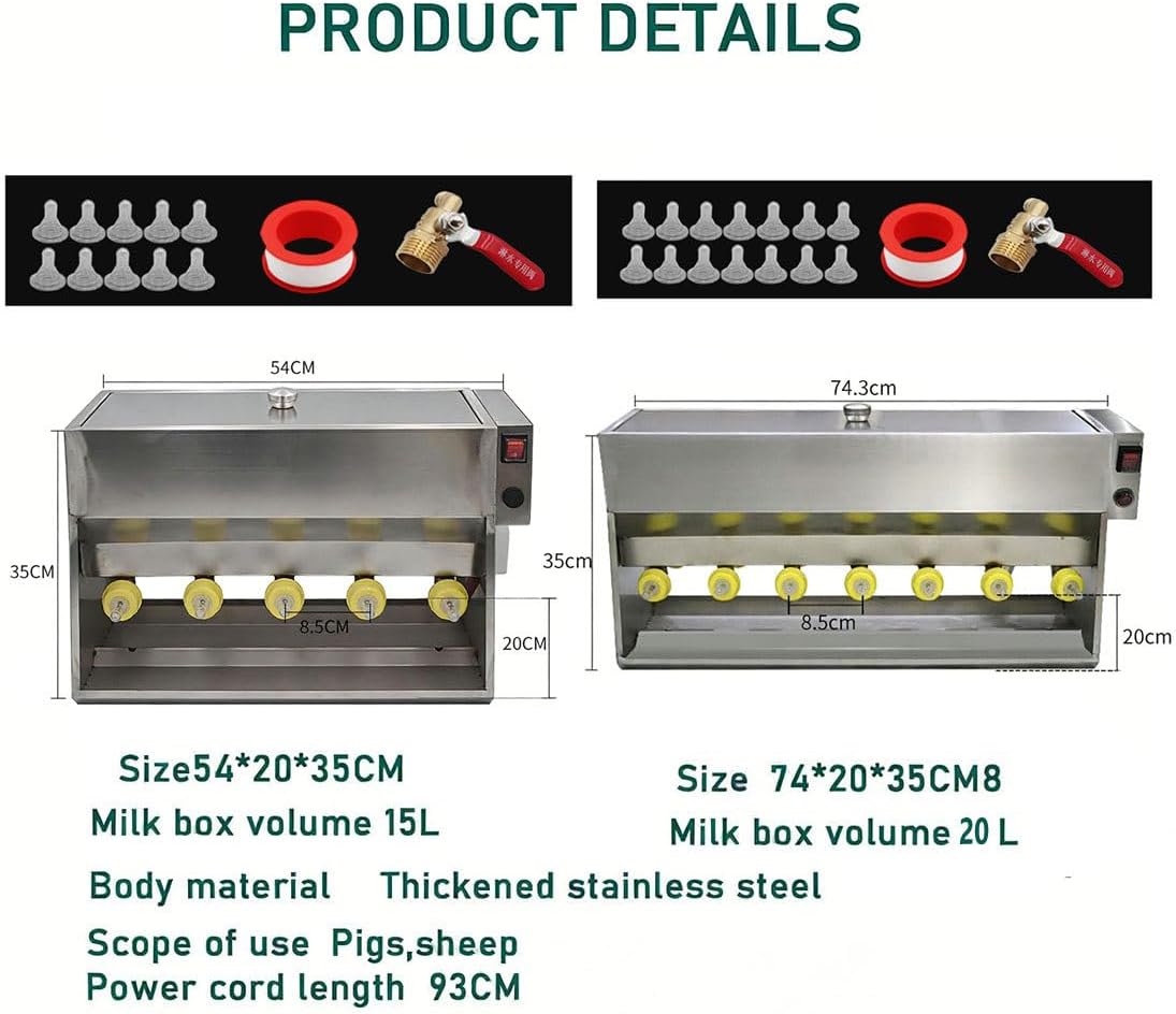 15/20l Pig Feeding Machine with Constant Temperature Function,10/14 Piglet Feeding Machine,Fully Automatic Pig Milk Feeding Machine 14Nipples