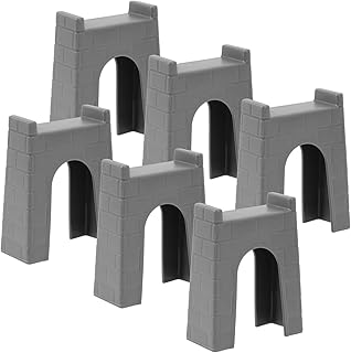 TOYANDONA 6pcs Train Pier Brio Train Accessories Wood Train Track Pieces Level Support Risers Plastic Models Kids Kickstand Childrens Play Sets Toy Train Bridge Supports Pretend Play Toys