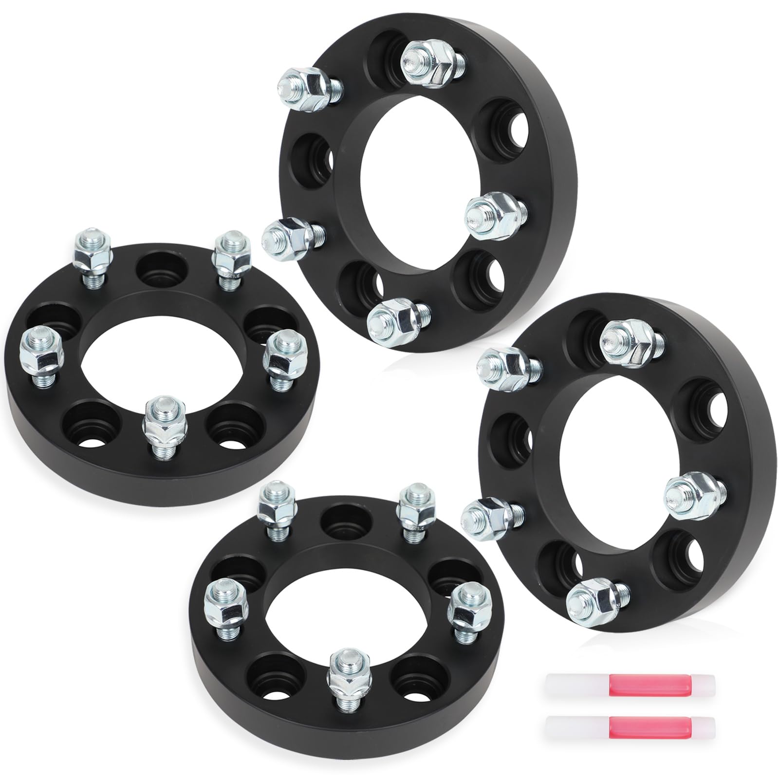 SCITOO 4Pcs 1 inch Wheel Adapters 5x4.75 to 5x5 with Studs 12x1.5 Bore 87.1mm Compatible with for Chevrolet Corvette 1984-2019,for Cadillac XLR 2004-2009