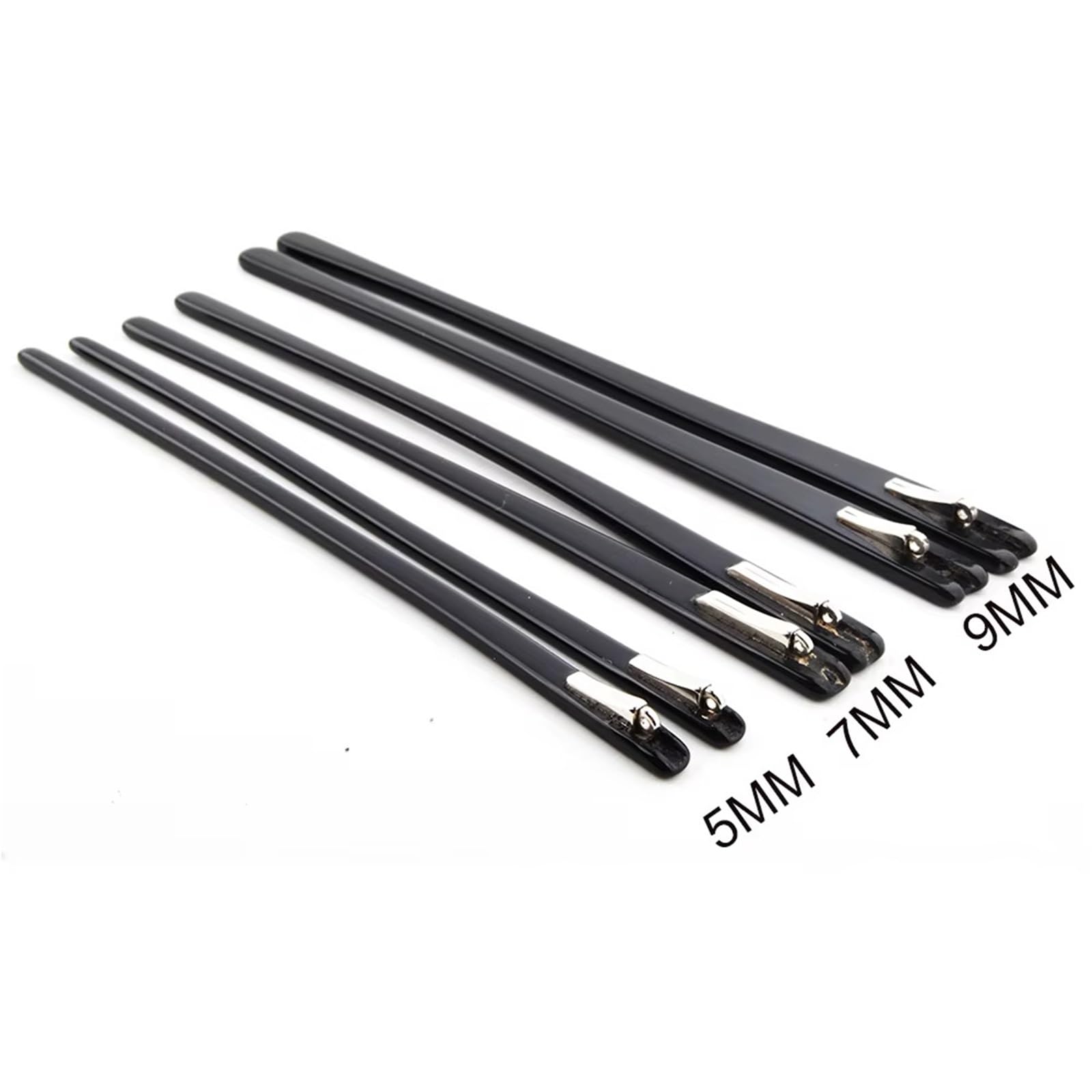 10 par Szerokość 5 mm 7 9 Czarne okulary z octanu Okulary zausznikowe Pręt sprężynowy(9mm 10pairs)