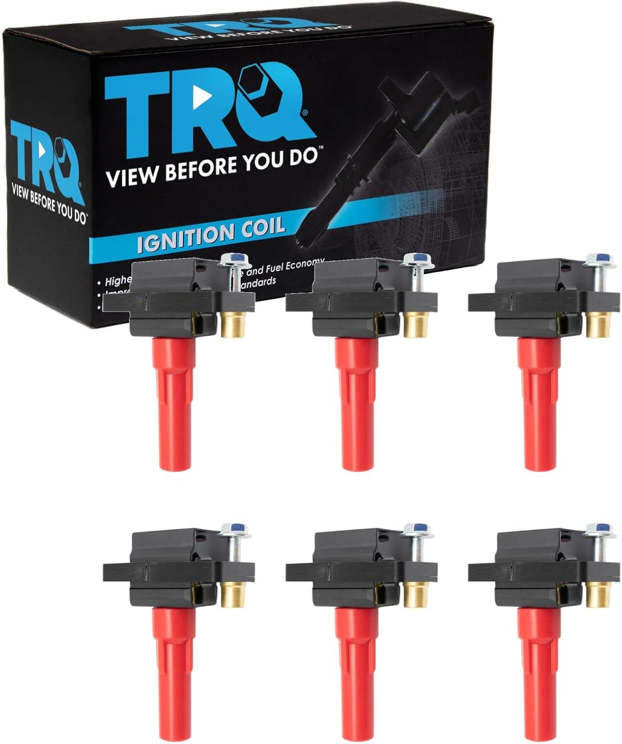 TRQ Ignition Coil Set Compatible with 2010-2019 Subaru Legacy Outback 2010-2014 Tribeca