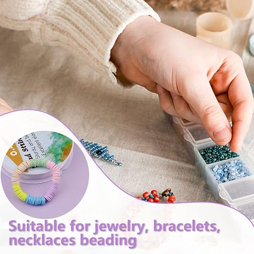 Miniatura 7 de Hilo elástico redondo de 0.016 in, cuerda elástica para pulsera de 295 pies, cuerda elástica transparente para hacer pulsera, reloj, llavero,