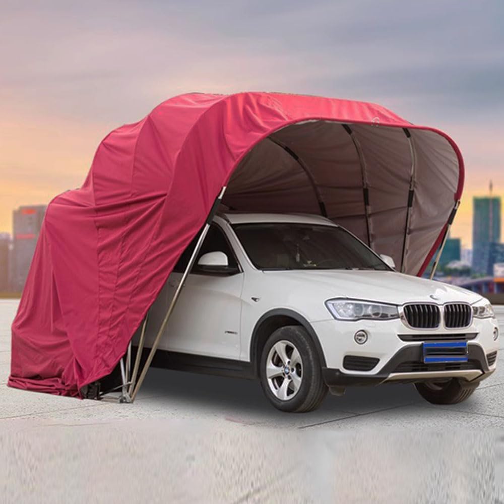 Foldable Carport, Upgraded Mobile Carport, Retractable Portable Garage, Heavy Duty Car Ten, Car Shade Shelter for Outdoor, Truck, Boat, SUV,18 * 8.2 * 7.6ft Foldable Carport, Upgraded Mobile Carport, Retractable Portable Garage, Heavy Duty Car Ten, Car Shade Shelter for Outdoor, Truck, Boat, SUV,18 * 8.2 * 7.6ft