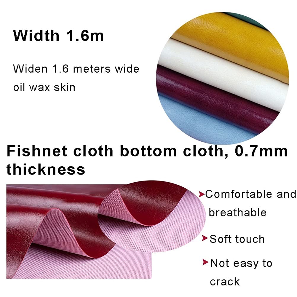 Tessuto in finta pelle PU foglio litchi tessuto tela posteriore per borse, cappelli, gioielli, artigianato per capelli, cucito e decorazioni(Fuchsia,1.6X6m)
