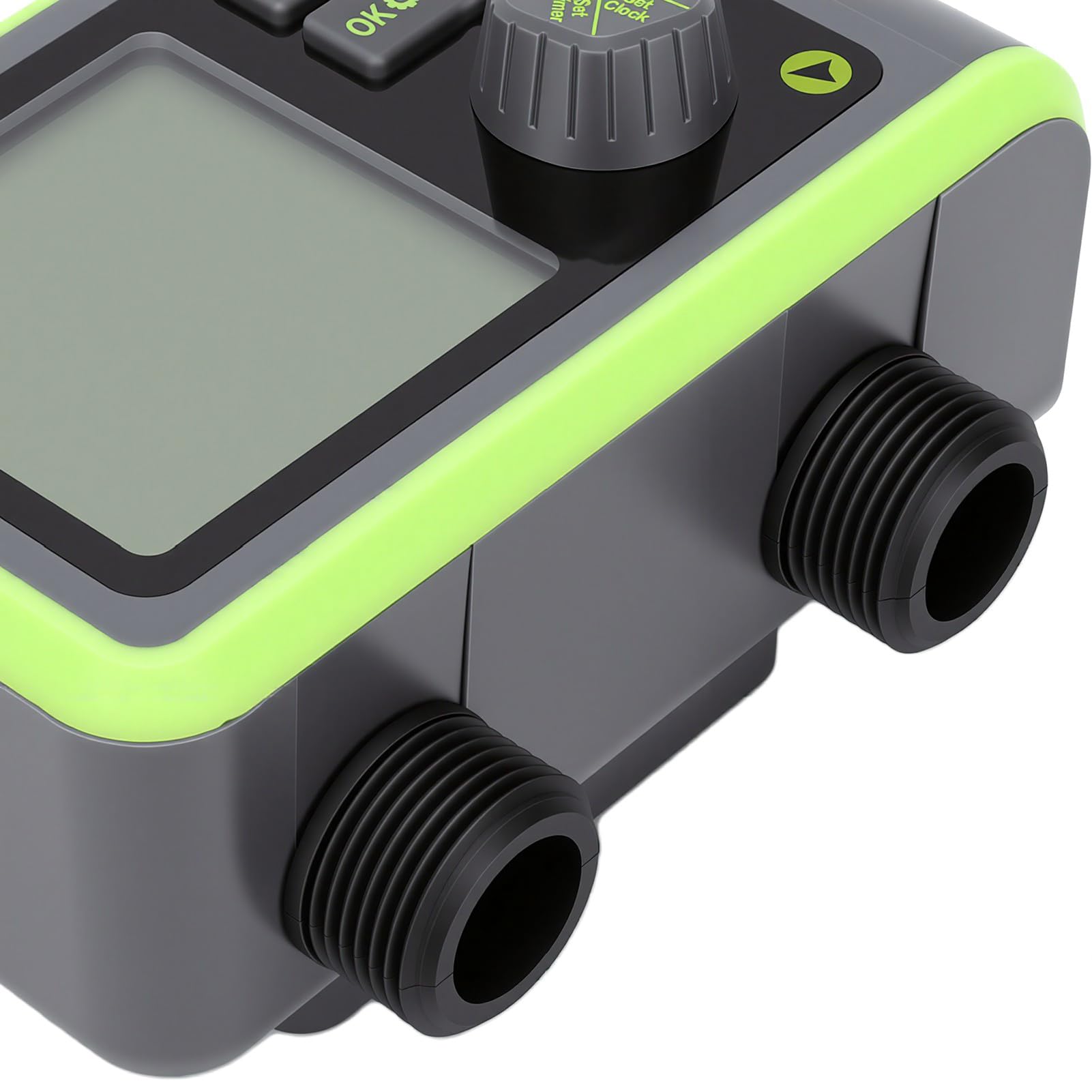 Brrnoo Timer di Irrigazione Intelligente a 2 Zone con Sensore Pioggia e 4 Programmi Alimentato a Batteria per Sistemi di Irrigazione a Goccia da Giardino