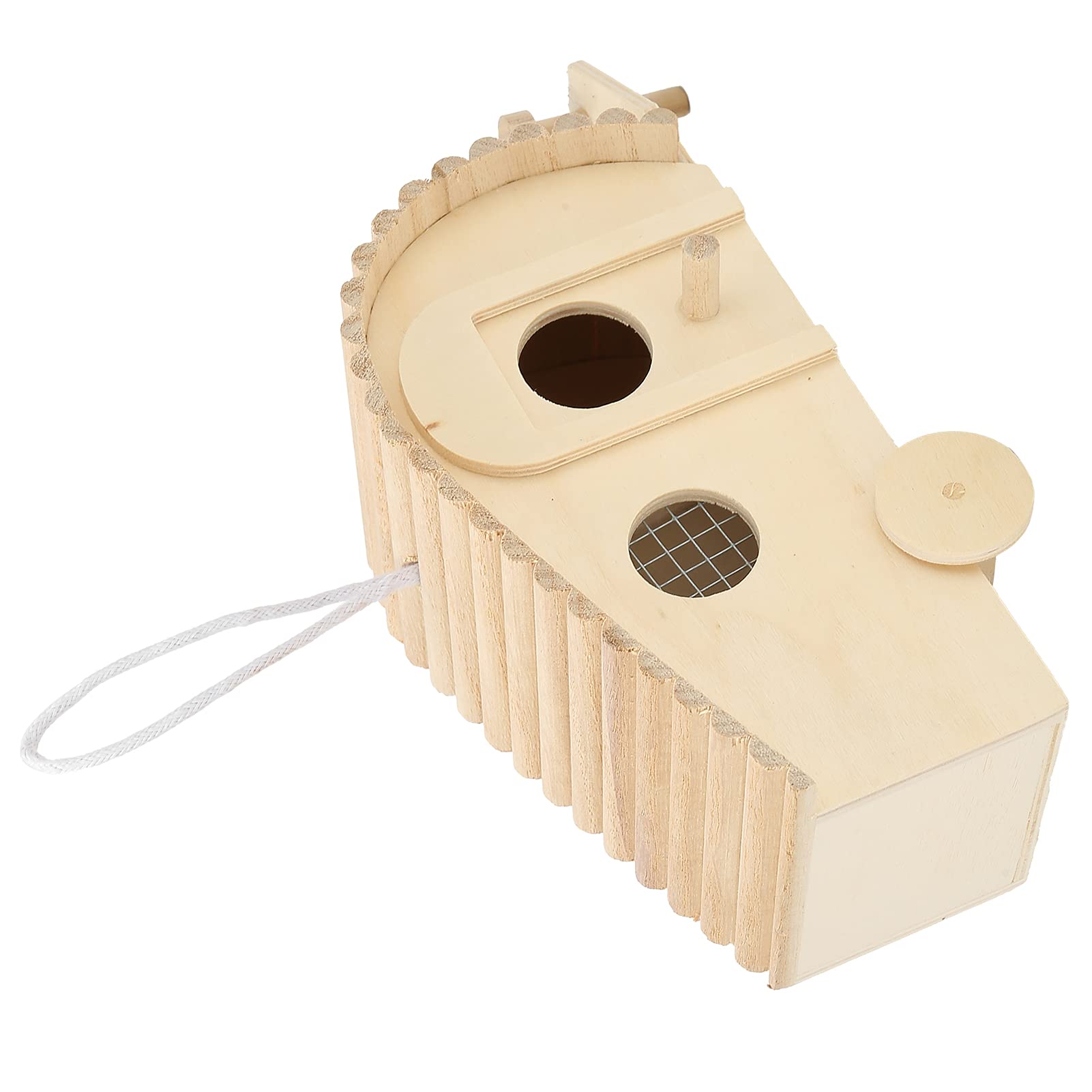 Casetta per uccelli da appendere, casetta per uccelli in legno, unica a forma di carrozza, per giardinaggio fai da te e decorazione esterna, ideale per gli appassionati di cortile e patio