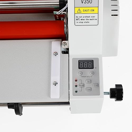 Miniatura 8 de Laminador de rollo en frío caliente, 110 V, 13 pulgadas, laminador V350, pantalla digital, máquina laminadora de una y doble cara, 4 rodillos,