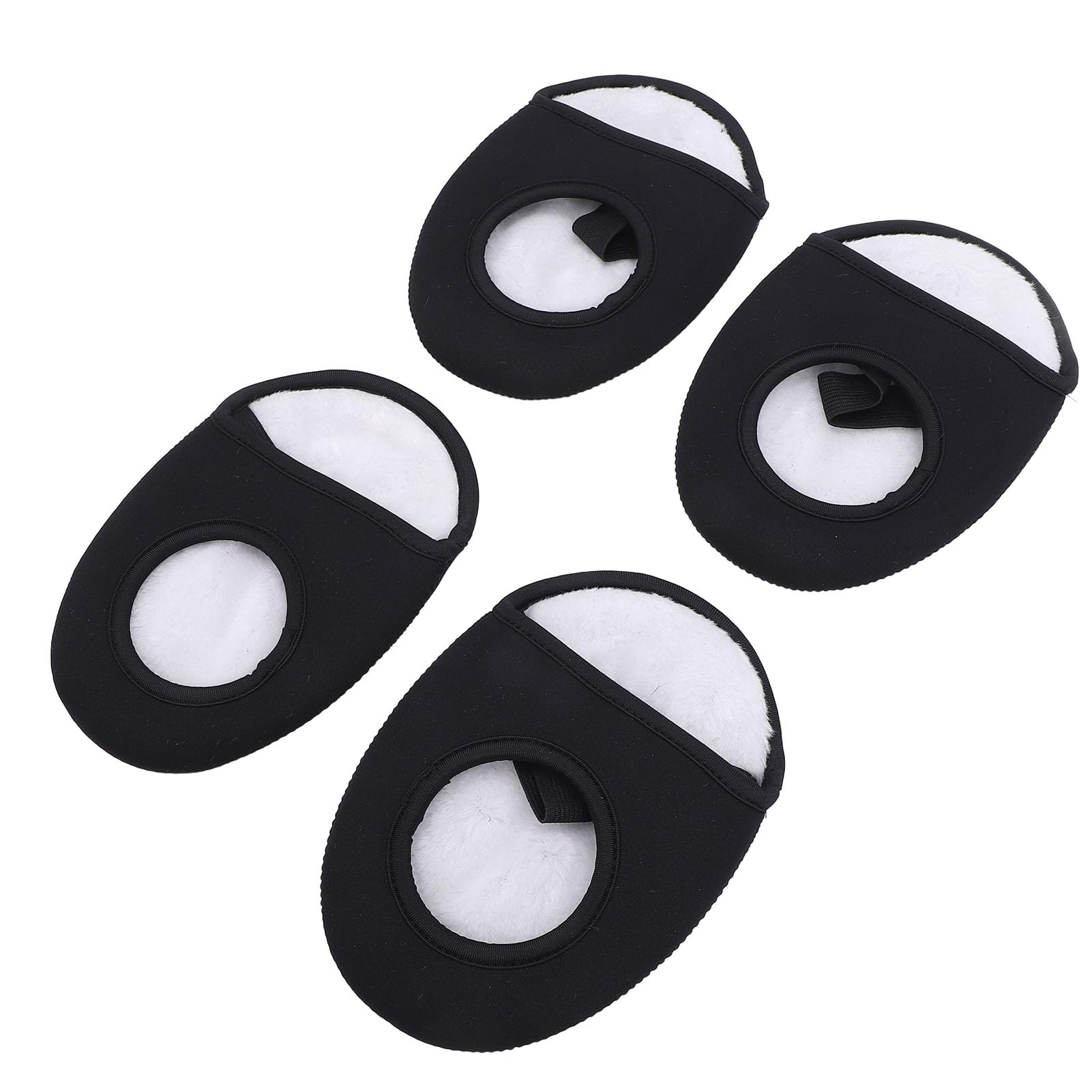 ZJchao Cycling Shoe Toe Covers Warm Windproof Protector for Cycling Shoes Mountain Road Biking Black 2 Pairs (Black White)