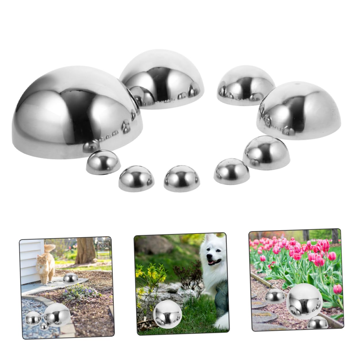 Supvox 27stücke Garten Dekokugeln Reflektierende Halbkugeln Für Teich Und Outdoor-Dekoration Polierte Gartenkugeln Verschiedenen Stilvolle Gartenornamente