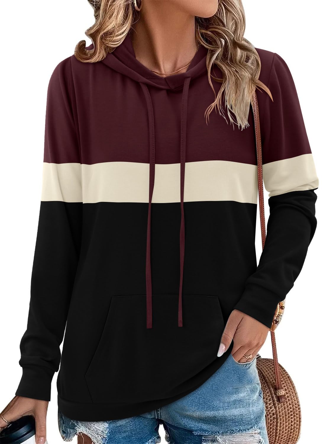 Angerella Long Sleeve Hoodies for Women Pullover Hooded Sweatshirts