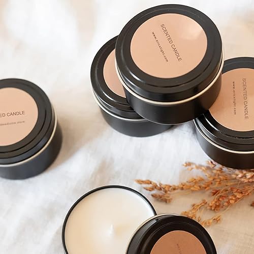 Miniatura 6 de EricX Light Lata de velas de 24 piezas, 4 onzas, para hacer velas, color negro