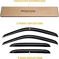 Vista 384 de Visera de ventana para Chevy Silverado 1500/GMC Sierra 1500/Avalanche/Suburban Crew Cab 2007-2013, protectores de lluvia, deflector de ventilación