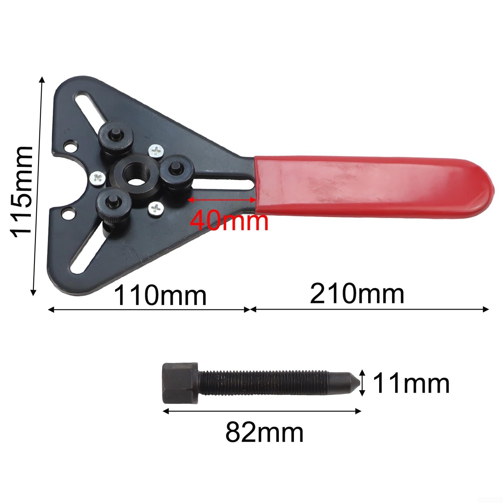 Strumento di rimozione frizione compressore A/C, chiave a tre fori per riparazione di auto e moto, kit estrattore manuale in acciaio con viti in ottone per