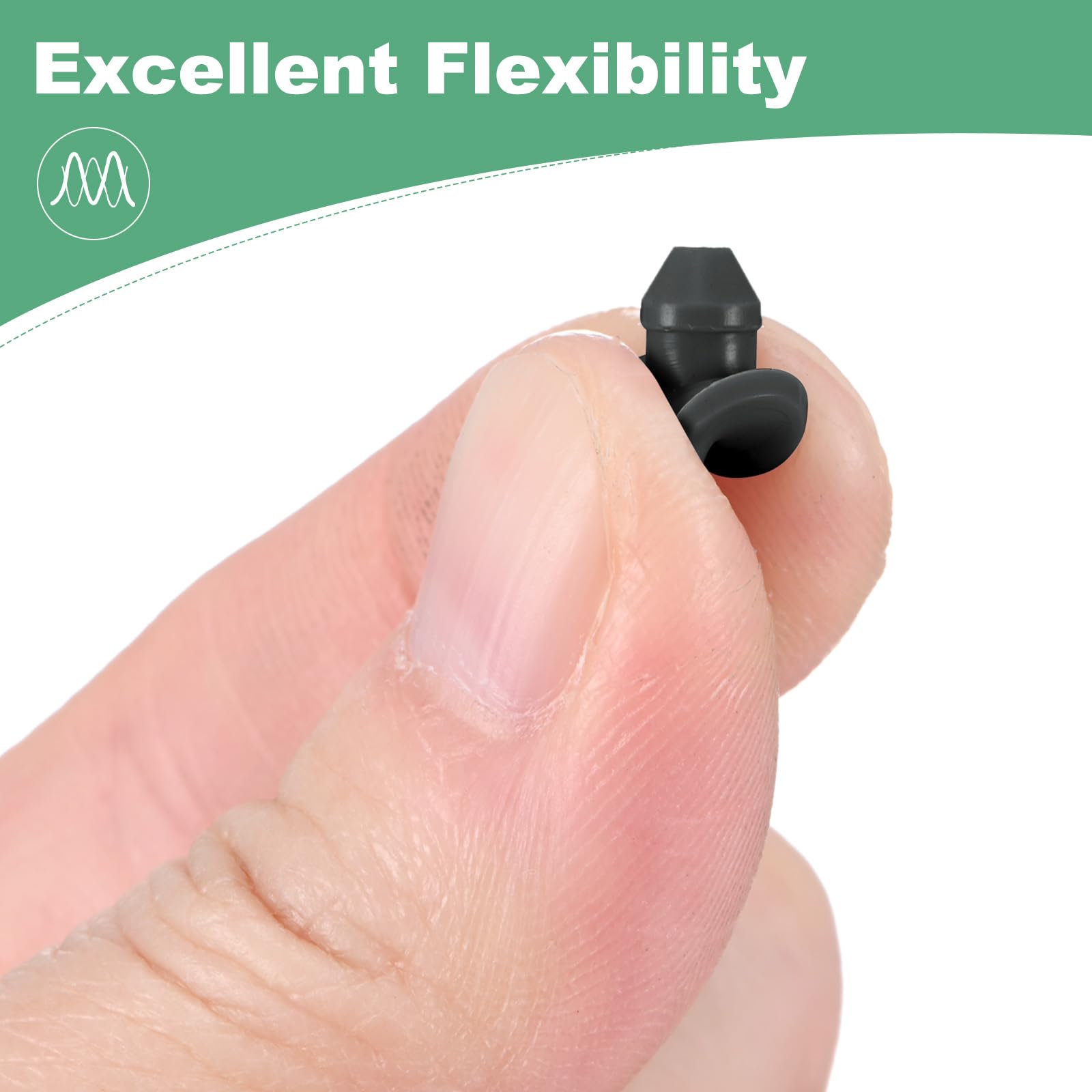 M METERXITY 50-Pack Silicone Hole Plugs, Snap in Locking Hole Plugs for 3.5mm Hole - Image 4