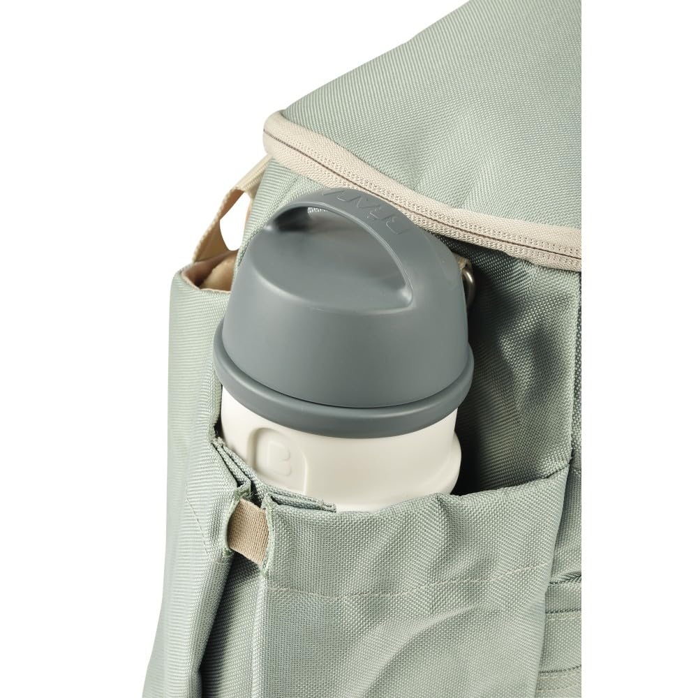 BÉABA, Sac à Langer Sydney II, Modulable, Grande contenance, Rangements multiples, espace à cocoon, Pochette repas isotherme, Système attache poussettes, Anses transport, Vert Sauge